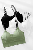 Women Ice Silk Hollow Back Latex Sports Bra