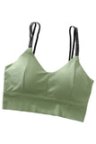 Women Ice Silk Hollow Back Latex Sports Bra