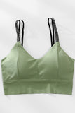 Women Ice Silk Hollow Back Latex Sports Bra