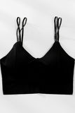 Women Ice Silk Hollow Back Latex Sports Bra