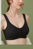 3 Pieces Women Sexy Ice Silk Front Closure Wire-free Bra