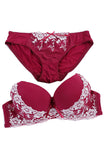 Women V-cut Neckline Bra And Panty Sets