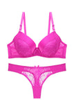 Lightly Padded Lace Design Bra And Panty Sets