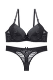 Lightly Padded Lace Design Bra And Panty Sets