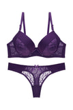 Lightly Padded Lace Design Bra And Panty Sets