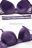 Lightly Padded Lace Design Bra And Panty Sets