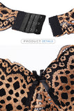 Leopard Print V-cut Bra And Cut-out Panty Sets