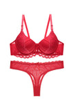 Sexy Beauty Plus Size Lingerie Cut-out Underwire Bra And Panty Sets