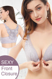 Sexy Front Clasps Design Rose Lace Beauty Back Bra