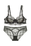 Sexy Full Lace Cut-Out Bra And Panty Sets