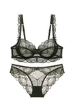 Sexy Full Lace Cut-Out Bra And Panty Sets