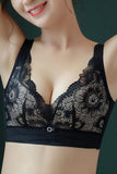 Women Comfortable Smooth Lace Trim Bras