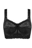 Women Soft Smoothing Wireless Full Coverage Minimizer Lace Bra