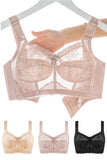 Women Soft Smoothing Wireless Full Coverage Minimizer Lace Bra