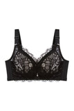 Women Comfortable Minimizer Wirefree Lace Bra