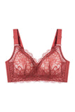 Women Comfortable Minimizer Wirefree Lace Bra