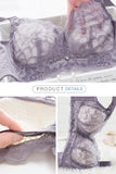 Women Comfortable Minimizer Wirefree Lace Bra