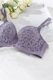 Women Full Coverage Soft Underwire Unlined Minimizer Lace Bra