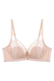 Women Full Coverage Soft Underwire Unlined Minimizer Lace Bra