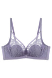 Women Full Coverage Soft Underwire Unlined Minimizer Lace Bra