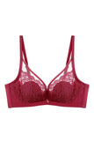 Women Full Coverage Soft Underwire Unlined Minimizer Lace Bra