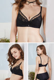 Women Full Coverage Soft Underwire Unlined Minimizer Lace Bra