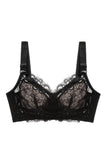 Women Plus Size With Mesh Full Coverage Wireless Ultra-thin Minimizer Lace Bra