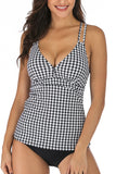 Hollow Out Swimsuits Criss Cross Deep V Neck Bathing Suits