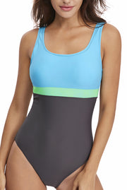 Women Conservative Athletic One Piece Training Swimsuit