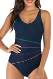 Women One Piece Swimsuit Tummy Control U Neck Swimwear