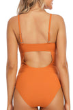 Sexy One-Piece Swimsuit Hollow Out Keyhole Swimwear