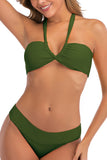 Women Halter O-ring Bikini Two Piece Bathing Suits