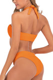 Women Halter O-ring Bikini Two Piece Bathing Suits