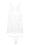 Spring and summer appeal underwear sexy lace perspective dew back temptation embroidery condole belt sleep skirt suit