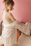 New European and American sexy lace long-sleeved pajamas tempt nightgown home service underwear.