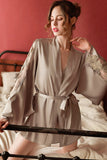 New European and American sexy lace long-sleeved pajamas tempt nightgown home service underwear.